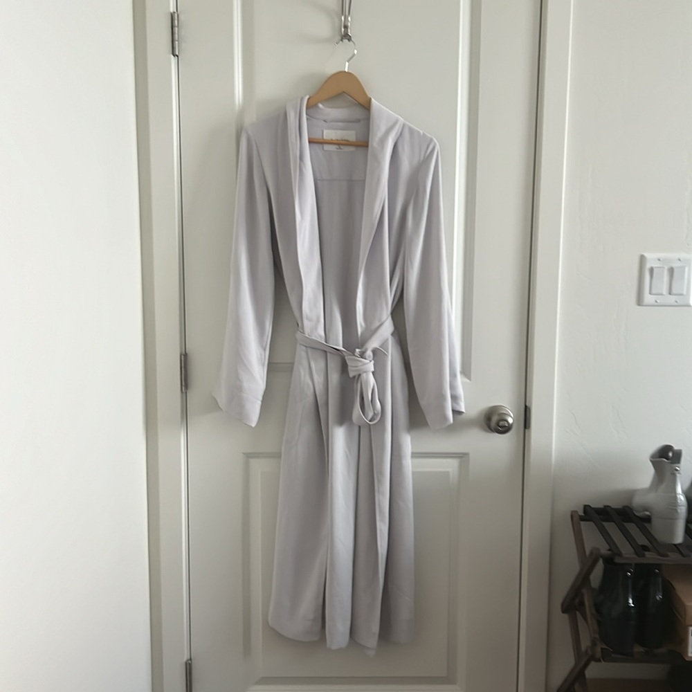 Babaton Light Gray Long Wrap Coat